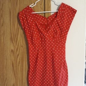 Polka dot pinup dress